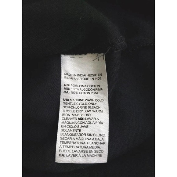 Chico's ~Woman Size 1 (M)~ Black V-Neck Oina Cotton Knit Top Long Sleeve NWOT. - Picture 5 of 9